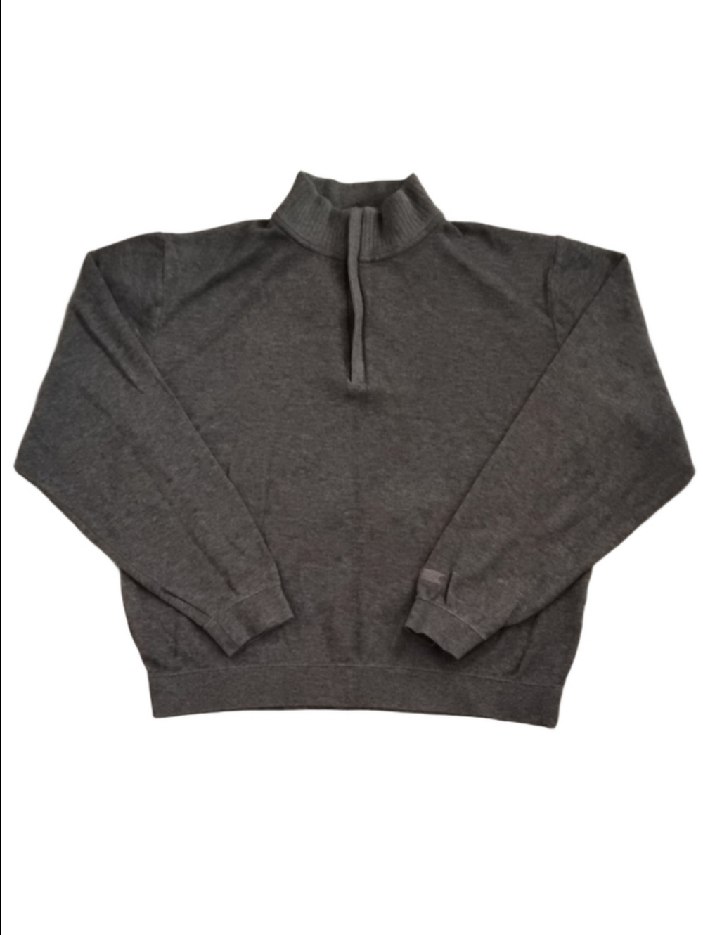 Cutter & Buck Charcoal Gray Quarter-Zip Mock Neck Sweater
